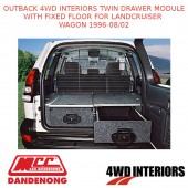 OUTBACK 4WD INTERIORS TWIN DRAWER MODULE WITH FIXED FLOOR FOR LC WAGON 96-08/02